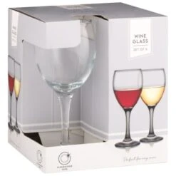 B&M Wine Glasses 4pk -Home Kitchen 338802 set of 4 wine glasses