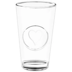 B&M Heart Glasses 4pk -Home Kitchen 356238 set of 4 hert embossed glasses 2