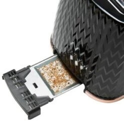 Goodmans Textured 2 Slice Toaster - Black & Rose Gold -Home Kitchen 358961 goodmans textured toaster black rose gold 4