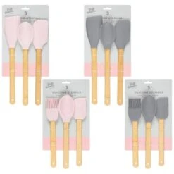 B&M Betty Winters Silicone Utensils 3pk - Grey -Home Kitchen 369971 369972 3pk betty winters silicone utensils main