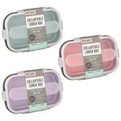 B&M Collapsible Lunch Box - Sage -Home Kitchen 383522 collapsible lunch box group