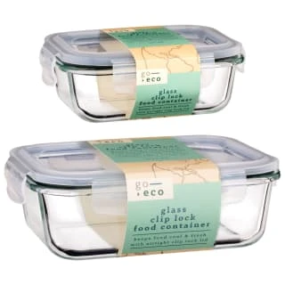 B&M Small Eco Glass Clip Lock Food Container 4 B&M Small Eco Glass Clip Lock Food Container - Image 4