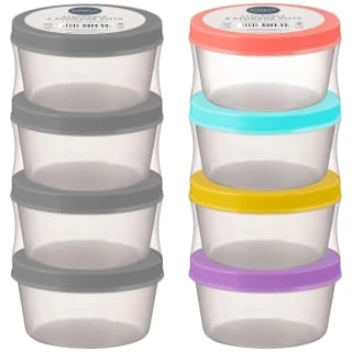 Simply Everyday Stackable Storage Pots 4pk - Grey 3 Simply Everyday Stackable Storage Pots 4pk - Grey - Image 3