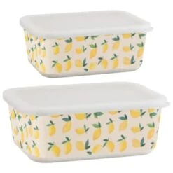 B&M Rectangular Tubs 2pk - Lemons 13 B&M Rectangular Tubs 2pk - Lemons -Home Kitchen 392929 2pk reuse and repurpose rectangle tubs lemon 3