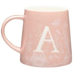 B&M Floral Alphabet Mug (Assorted) -Home Kitchen 394397 floral alphabet mug pink a