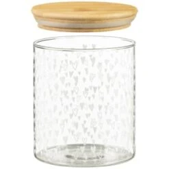 B&M Printed Glass Bamboo Storage Jars 3pc -Home Kitchen 396485 3pk printed glass bamboo storage jars 4