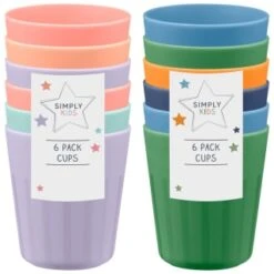Simply Kids Colour Cups 6pk - Multicolour -Home Kitchen 398567 398570 6pk simply kids colour cups group